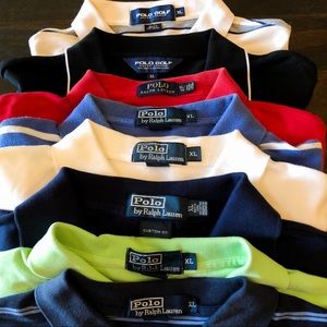 8 Shirt LOT - Men’s LUXURY Ralph Lauren Polo XL